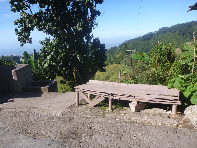 Bench with a view of the valley